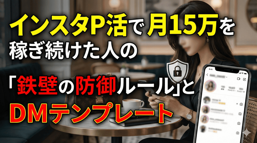 インスタP活で月15万を稼ぎ続けた人の「鉄壁の防御ルール」とDMテンプレート